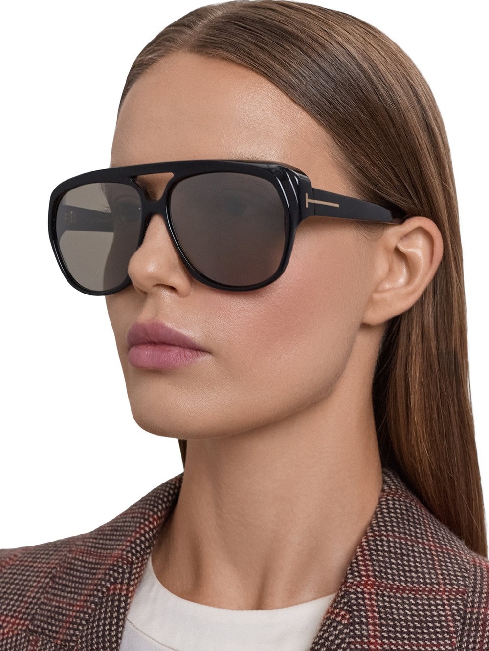 New TOM FORD Jayden TF1103/S 01L Black Aviator Sunglasses Authentic
